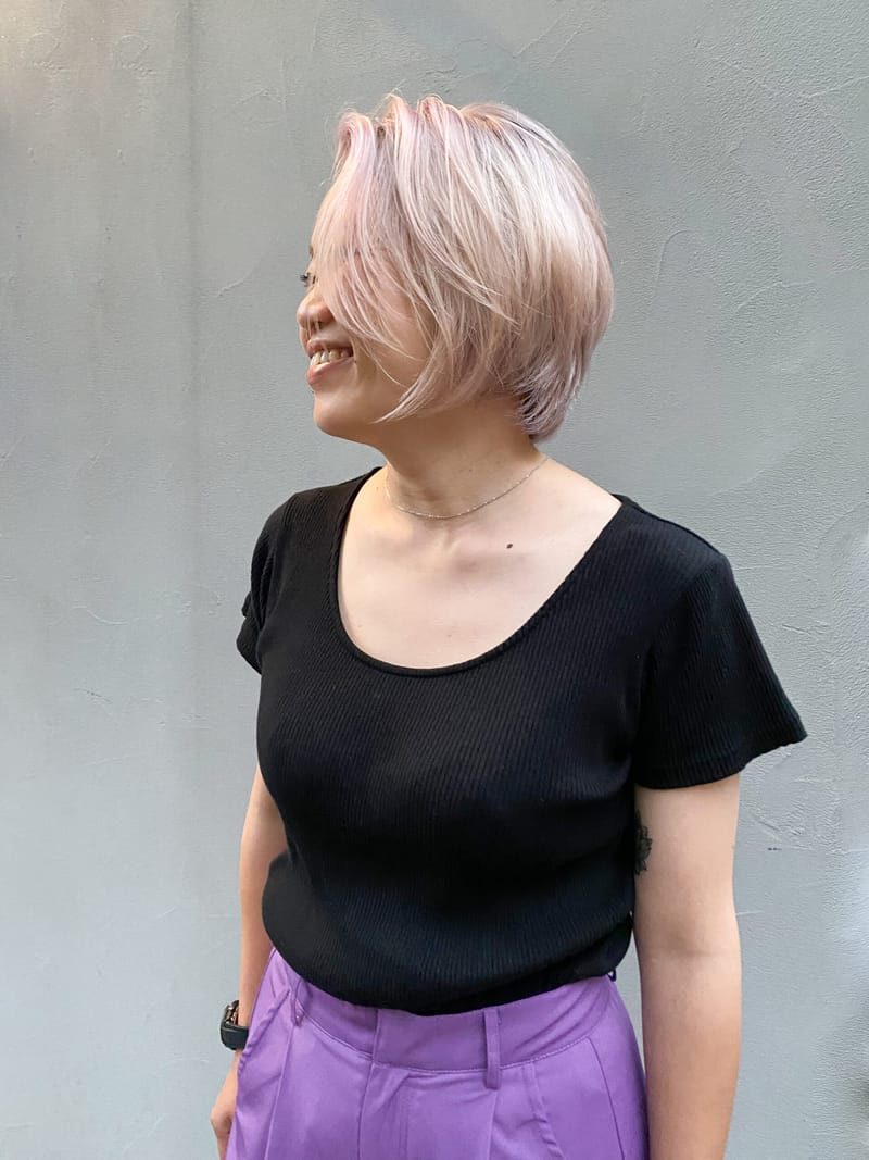 アメジストの原石のヘアスタイル